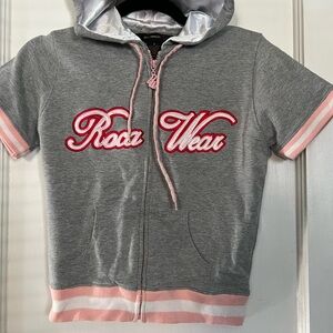 Gray and Pink Hoodie